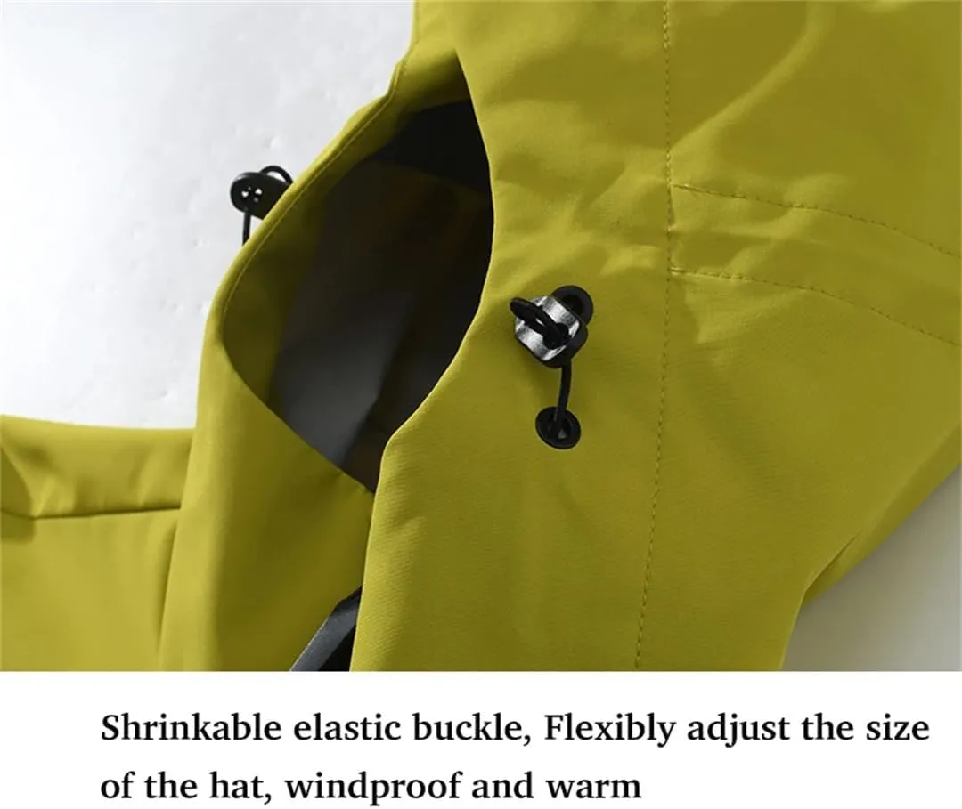 Unisex Outdoor Sporty Rain Coat Hooded Climbing Waterproof Hiking Camping Trekking Windbreaker Jacket