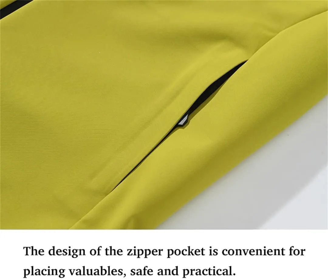 Unisex Outdoor Sporty Rain Coat Hooded Climbing Waterproof Hiking Camping Trekking Windbreaker Jacket