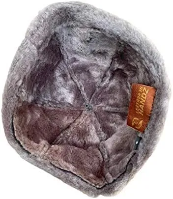 Unisex Sheepskin Beanie Hat -Russian Trapper Ushanka Aviator Winter hat