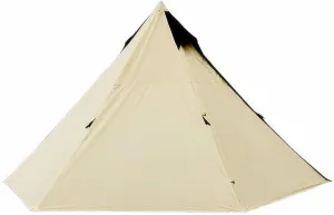 UNISTRENGH Camping Teepee Tent Indian Tent Yurt 4 Season Double Layers Waterproof Sunscreen Shelter Pyramid Spire Tents for Outdoor Hiking Hunting