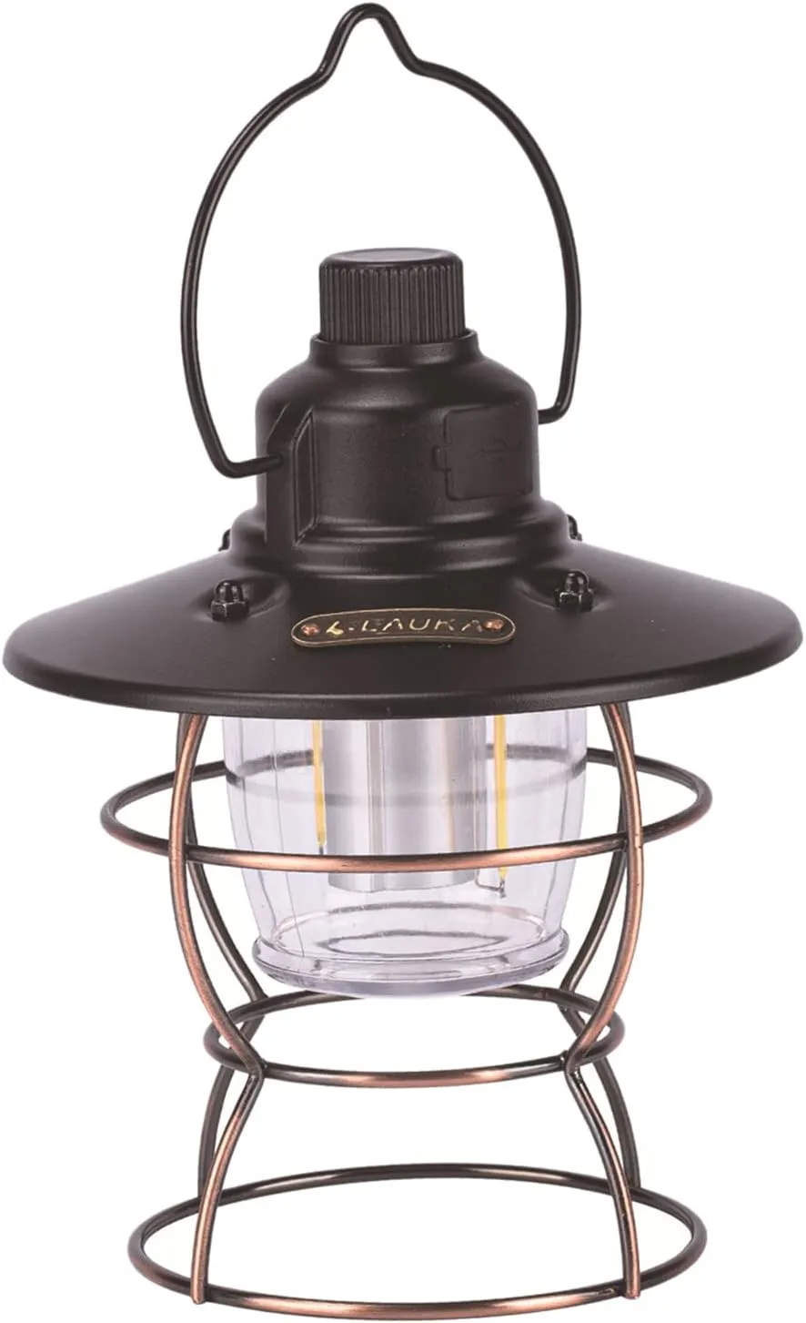 USB Camping Light Rechargeable Camping Lantern Retro Tent Lamp for Outdoor Emergency Survival Hiking