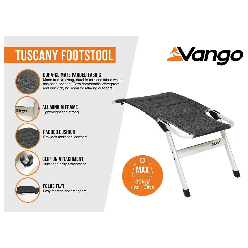 Vango Tuscany Footstool Std Heather Grey