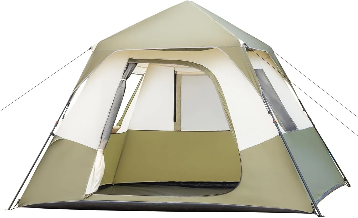 Vasitelan Camping Tent, 6 Person Dome Tent for Easy Setup in Under 1 Mins, Included Rainfly Blocks Wind & Rain, Tent for Camping, Festivals, Backyard, Sleepovers