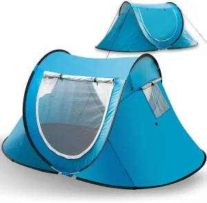 Vaygway Pop-up Tent and Automatic Instant Portable Cabana - Premium Quality 2-4 Person Easy Throw Setup Windproof Waterproof Travel Cabana Beach Tent Shelter- for Hiking, Camping & Outdoor Activities