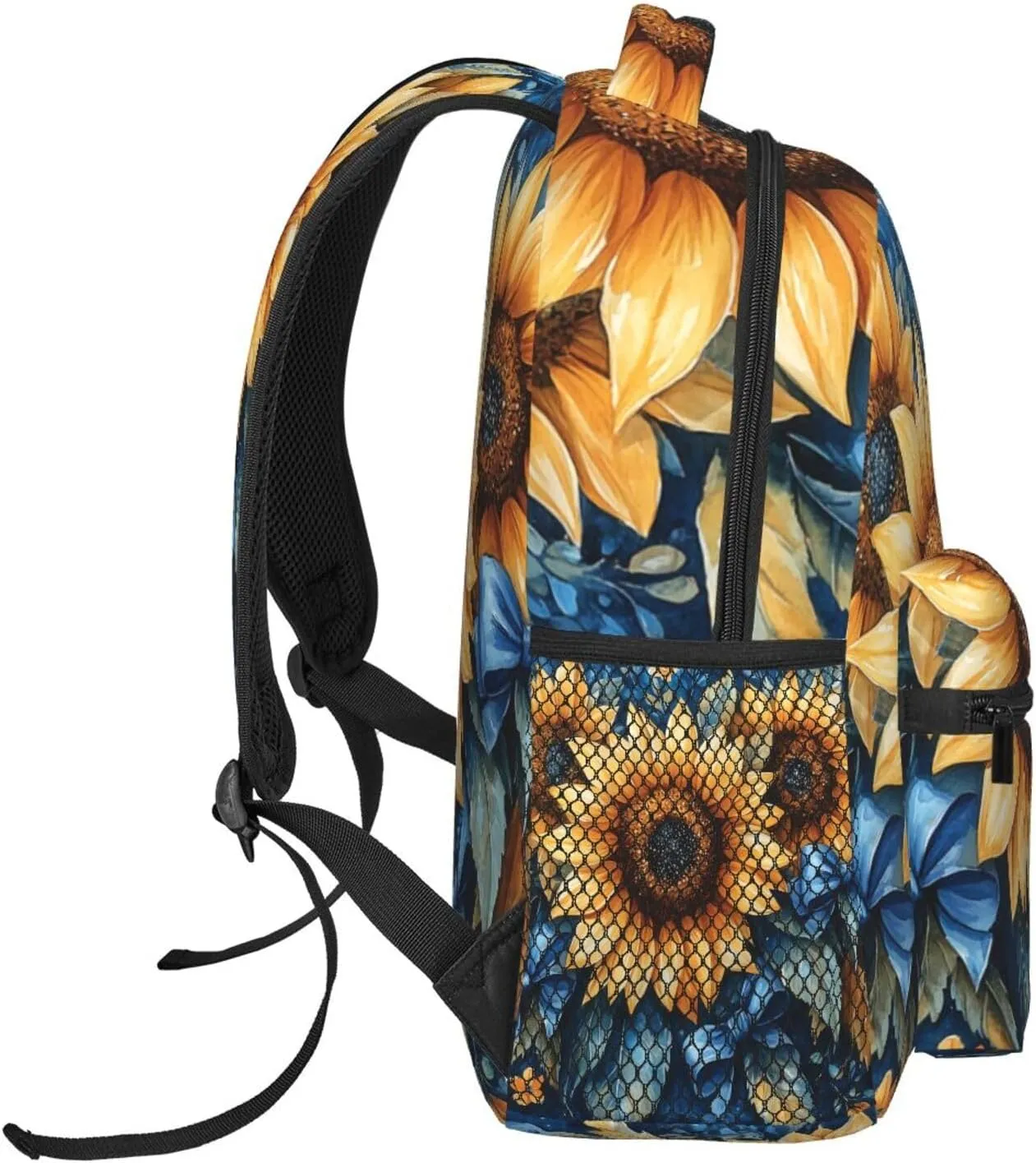 Vibrant Sunflowers And Blue Butterfly Lightweight Backpack For Trekking Women/Female Unisex