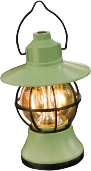 VICASKY Camping Lights Camp Lamp Tent Light Small Powered LED Outdoor Solar Portable Camping Light Tent Lamp Retro Camp Light Camping Lantern for Camping Survival Lamp Abs Light Green