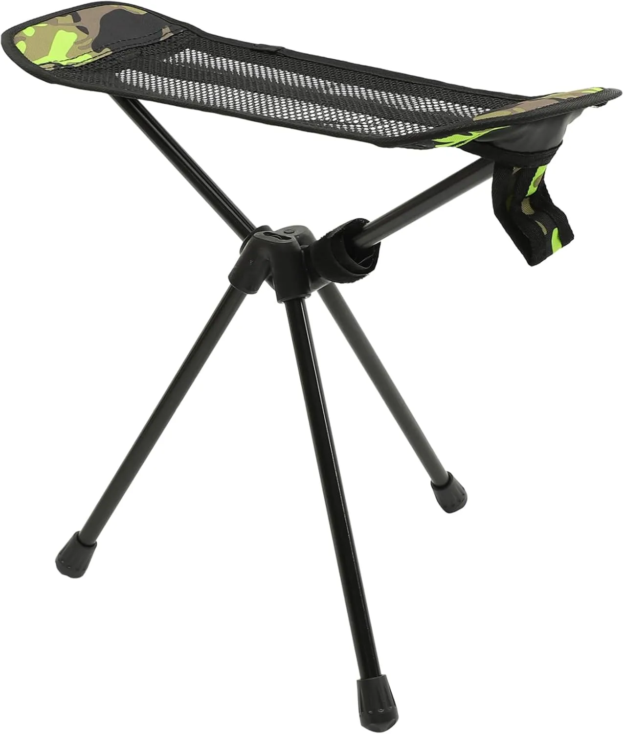 VICASKY Portable Camping Stool Lightweight Foldable Chair for Outdoor Activities Durable Design for Fishing Hiking and Picnics Easy to Carry with Storage Bag Camouflage Footrest