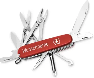 Victorinox Deluxe Tinker Engraved Pocket Knife, 17 Functions, Gift for Men, Engraved Knife, Stainless Steel, Multitool