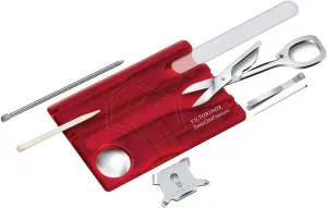 Victorinox SwissCard Nailcare 13 Function Multitool, Ruby