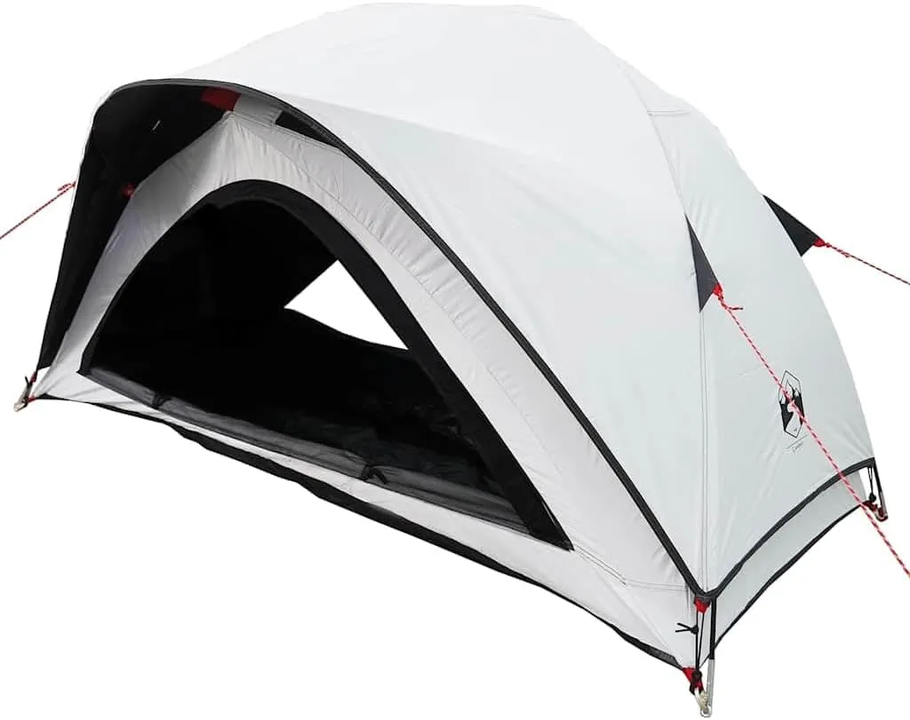 vidaXL 1-Person Camping Tent - Waterproof Blackout Fabric - 185T Polyester, 83.9"x33.1"x39.4" Hiking/Travel Adventure Gear - Lightweight, Portable, Easy Assembly