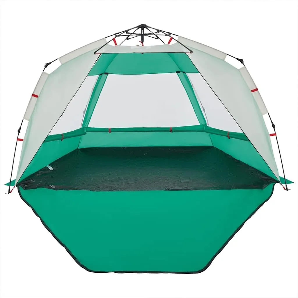 vidaXL Beach Tent 3-Person, Outdoor Shelter, Camping Tent for Garden Patio, Backpacking Tent, Beach Canopy, Sea Green Quick Release Waterproof