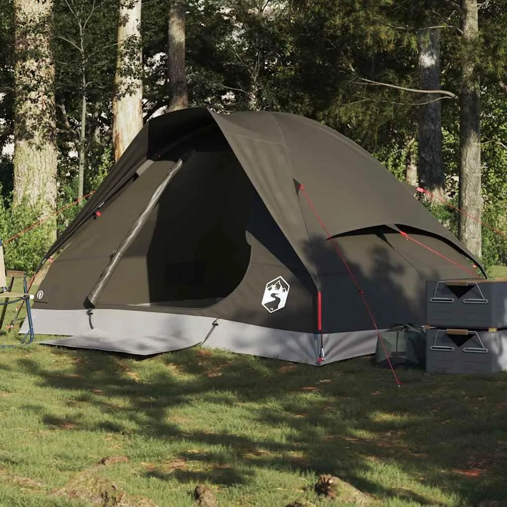 vidaXL Family Tent Dome Camping Shelter Utility Tent Blackout Fabric Waterproof