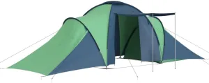 'vidaXL Large Camping Tent for 6 Persons - Outdoor, Travelling and Vacation - Blue & Light Blue Design - Spacious with 2 Compartments - Easy Assembly and Lightweight for Transport.