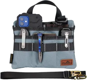 VIPERADE VE5 Slim EDC Pouch with 7 Pockets, Mens Pocket Organizer Multitool Pouch, Mini Crossbody Bag Messenger Shoulder Bag for Men (with Strap)
