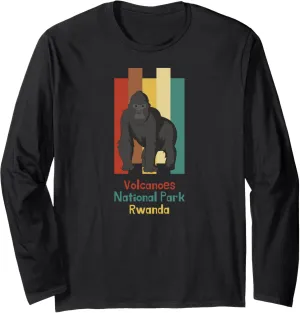Volcanoes National Park Gorilla Trekking Rwanda Long Sleeve T-Shirt