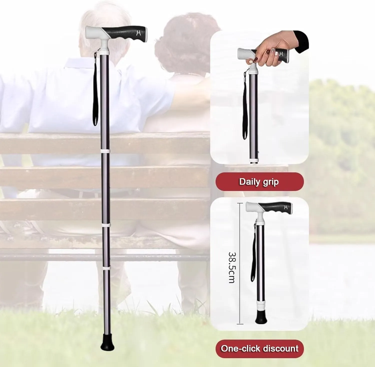 Walking Canes for Seniors Walking Poles with Adjustable Height Lightweight Sturdy Walking Crutches Walking Stick for Women Men Adults