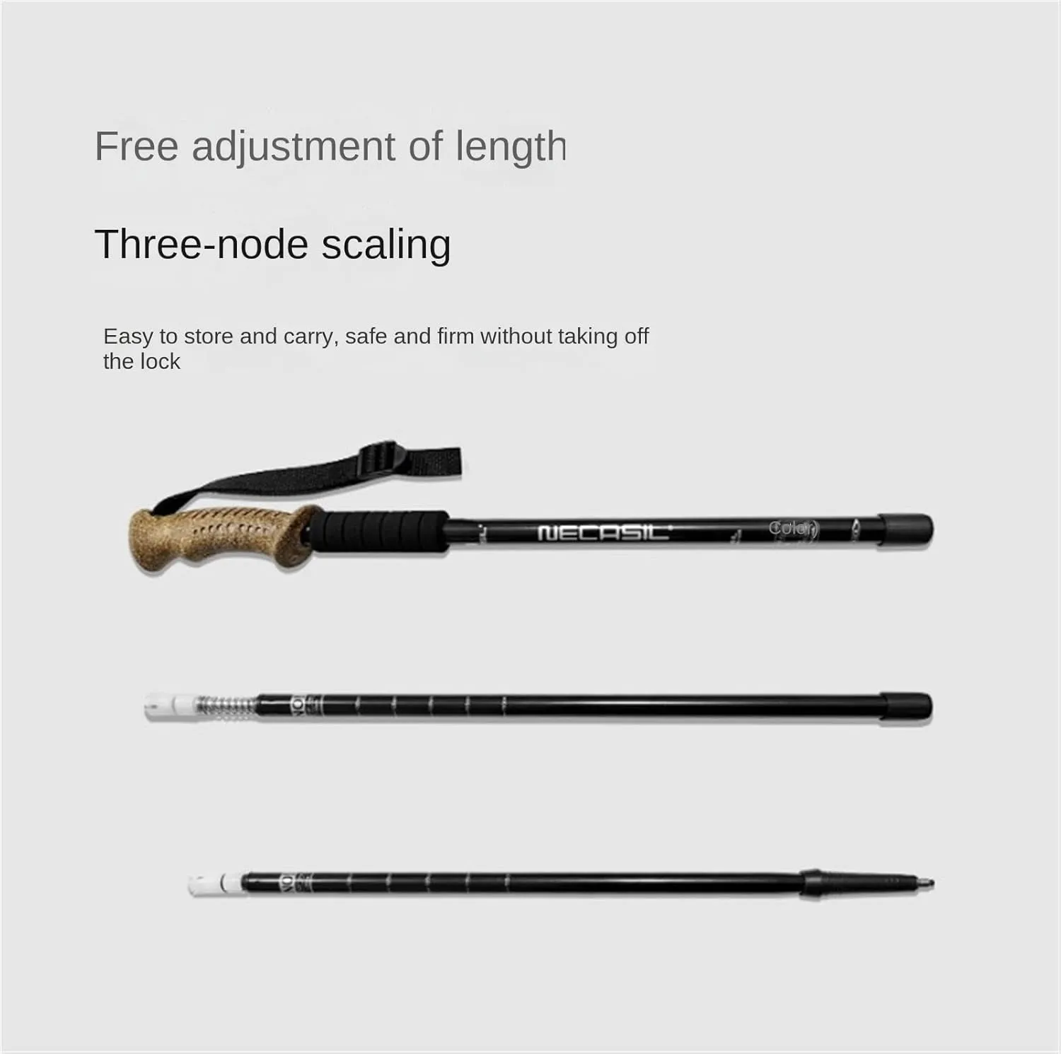 Walking Stick Hiking Poles Telescopic Walking Poles Adjustable Aluminium Lightweight Hiking Poles Outdoor Camping Hiking Gear Trekking Poles