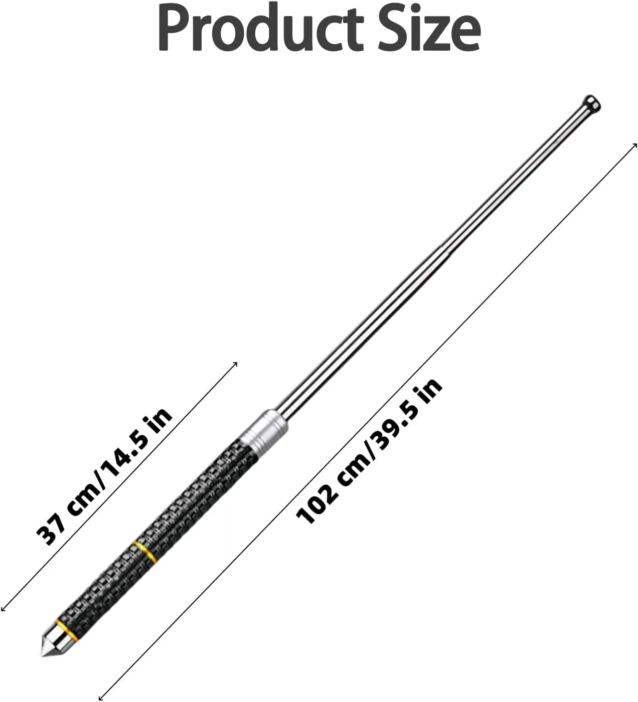 Walking Stick, Walking Canes, Portable Trekking Pole, Solid, Alloy Steel, Comfortable and Firm Grip