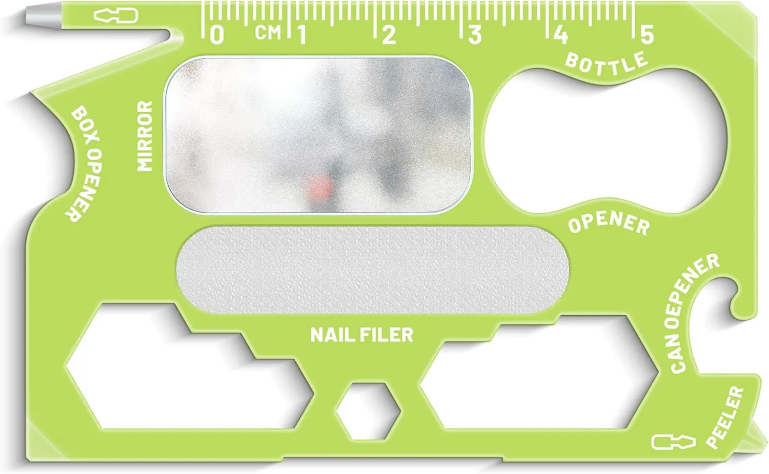 Wallet Ninja Plus: (Eye Mirror   Nail Filer) 21 in 1 Multitool (Island Green)