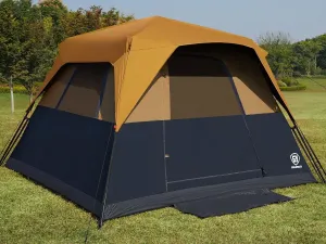 Water-Resistant 6-Person Blackout Tent - Easy & Instant Setup