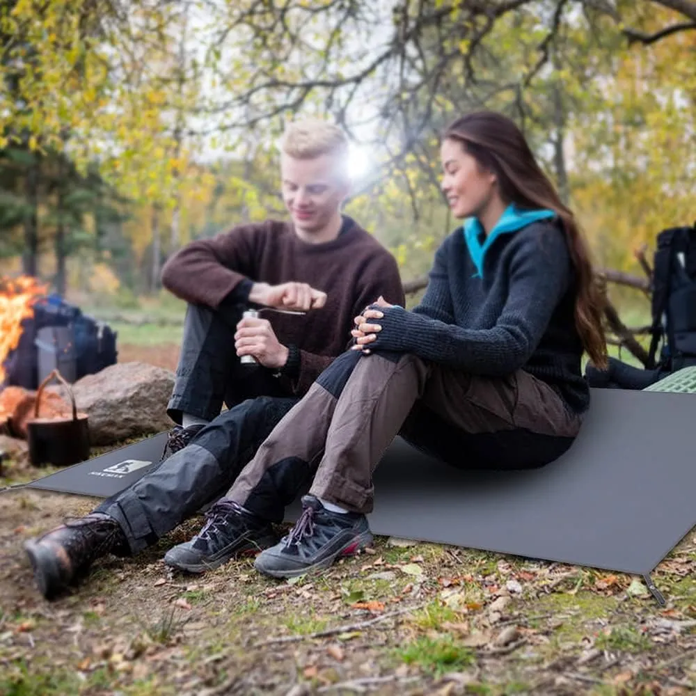 Waterproof Camping Tarp Thicken Picnic Mat Durable Beach Pad Multifunctional Tent Footprint Sun Canopy Ground Sheet for Hiking Traveling Backpackin