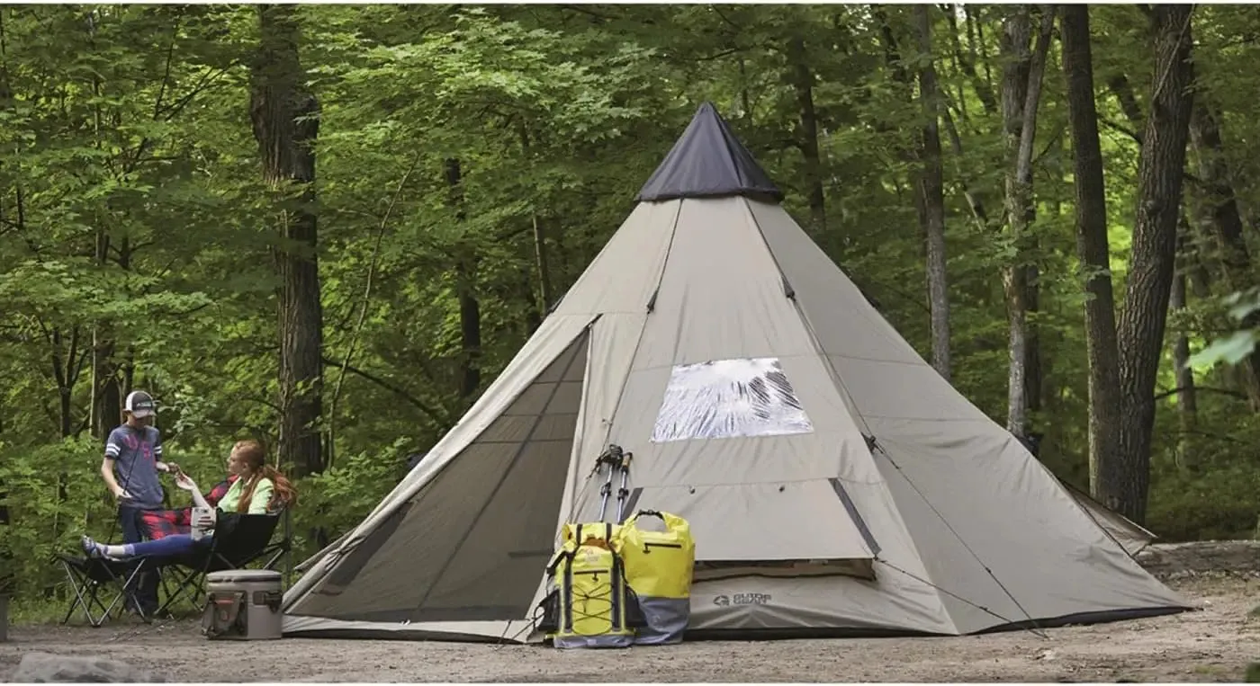 Waterproof Camping Teepee Tent for 8 Person, 18' x 18'