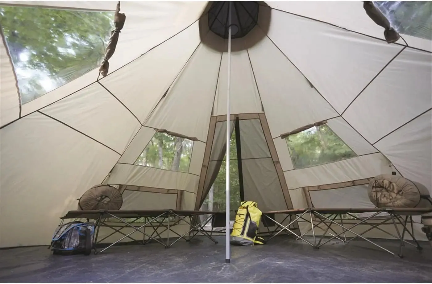 Waterproof Camping Teepee Tent for 8 Person, 18' x 18'