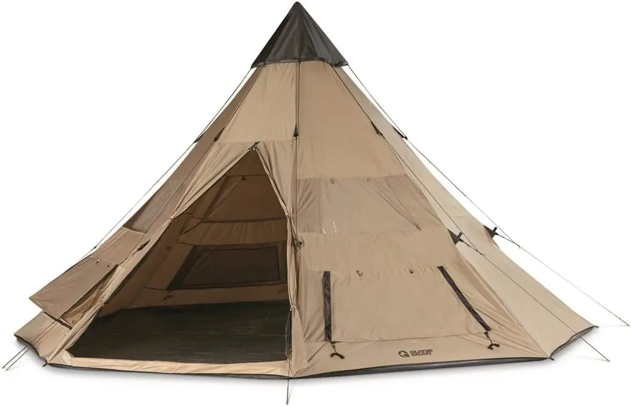 Waterproof Camping Teepee Tent for 8 Person, 18' x 18'
