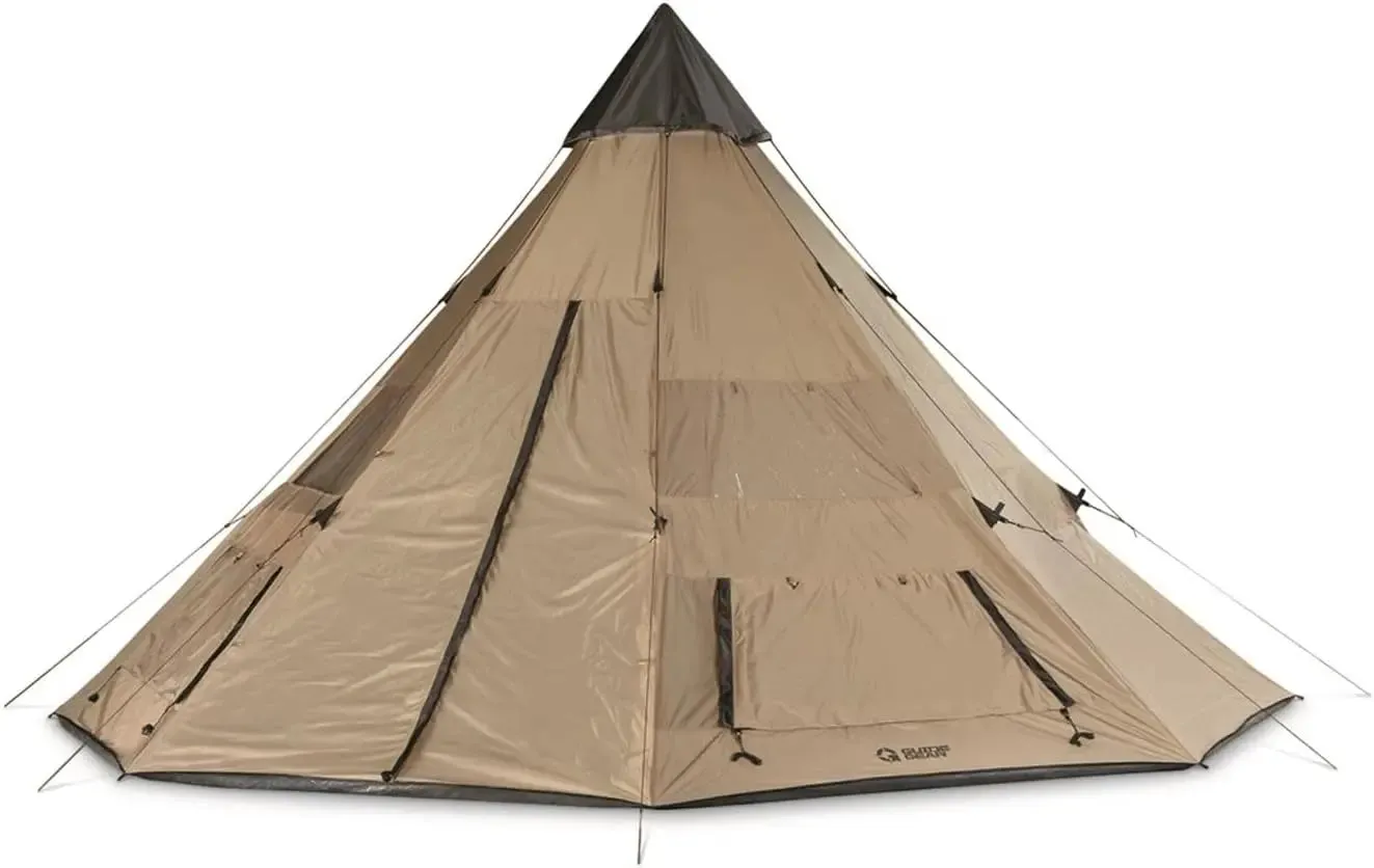 Waterproof Camping Teepee Tent for 8 Person, 18' x 18'