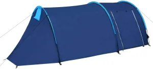 Waterproof Camping Tent for 4 People, Inviting Shelter for Adventurous Family Trips, Lightweight and Easy Setup, Navy Blue/Light Blue