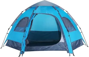 Waterproof Camping Tent for 6 Person, Instant Extended Pop Up Dome Tents Outdoor, Portable Beach Camping Tent, Easy Set Up