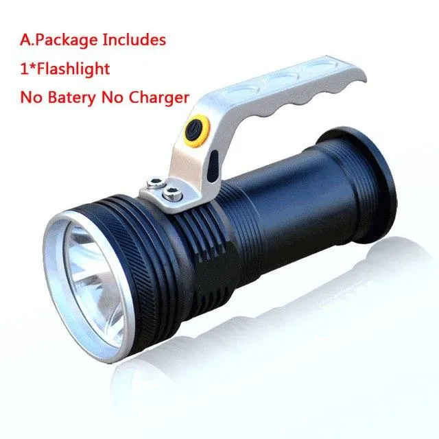 waterproof Rechargeable led flashlight 3800LM XPE Q5 hand lamp Torch Portable light Lantern Use 2*18650 Battery car AC charger