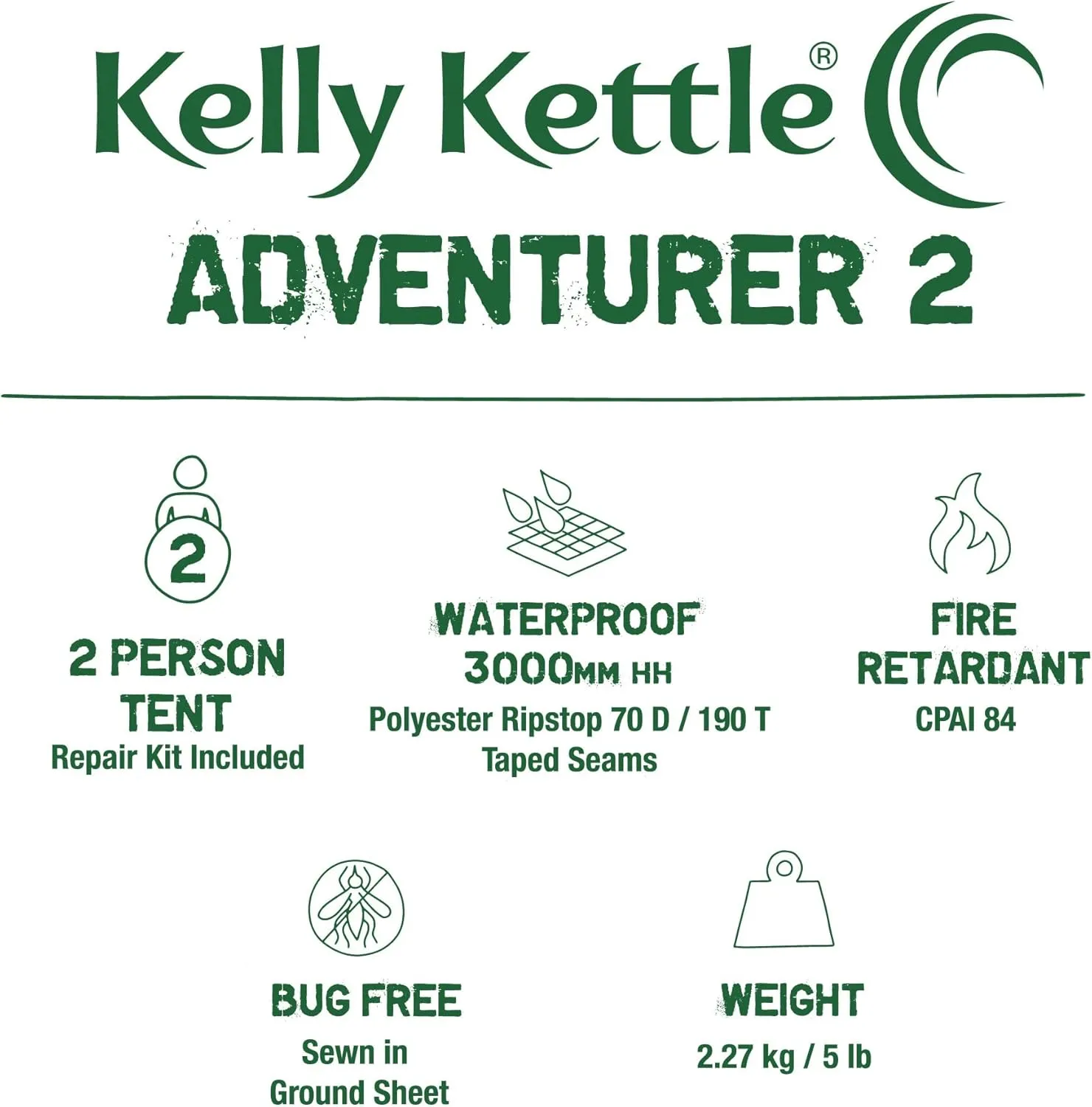 Waterproof Tents for Camping, Lightweight for Hiking, Backpacking, Trekking by Kelly Kettle