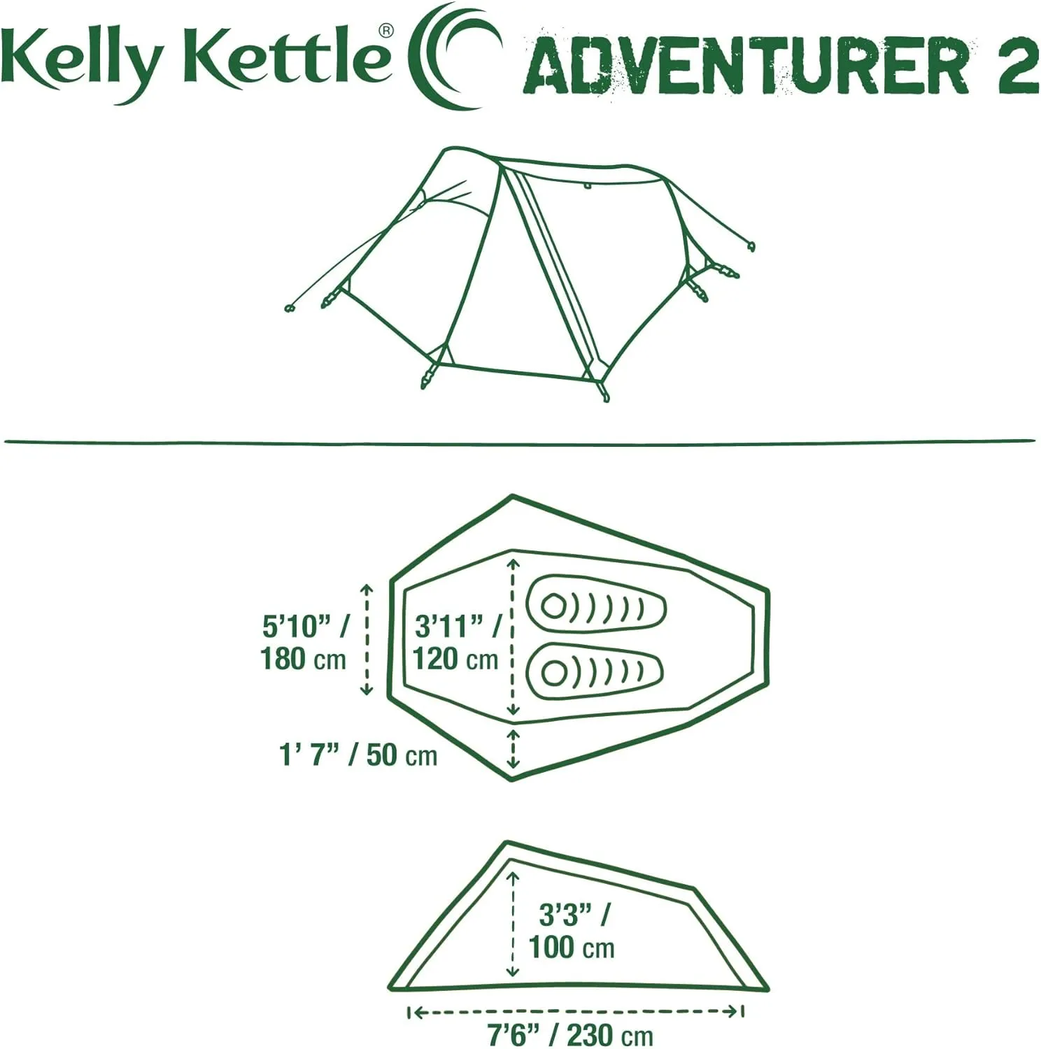 Waterproof Tents for Camping, Lightweight for Hiking, Backpacking, Trekking by Kelly Kettle