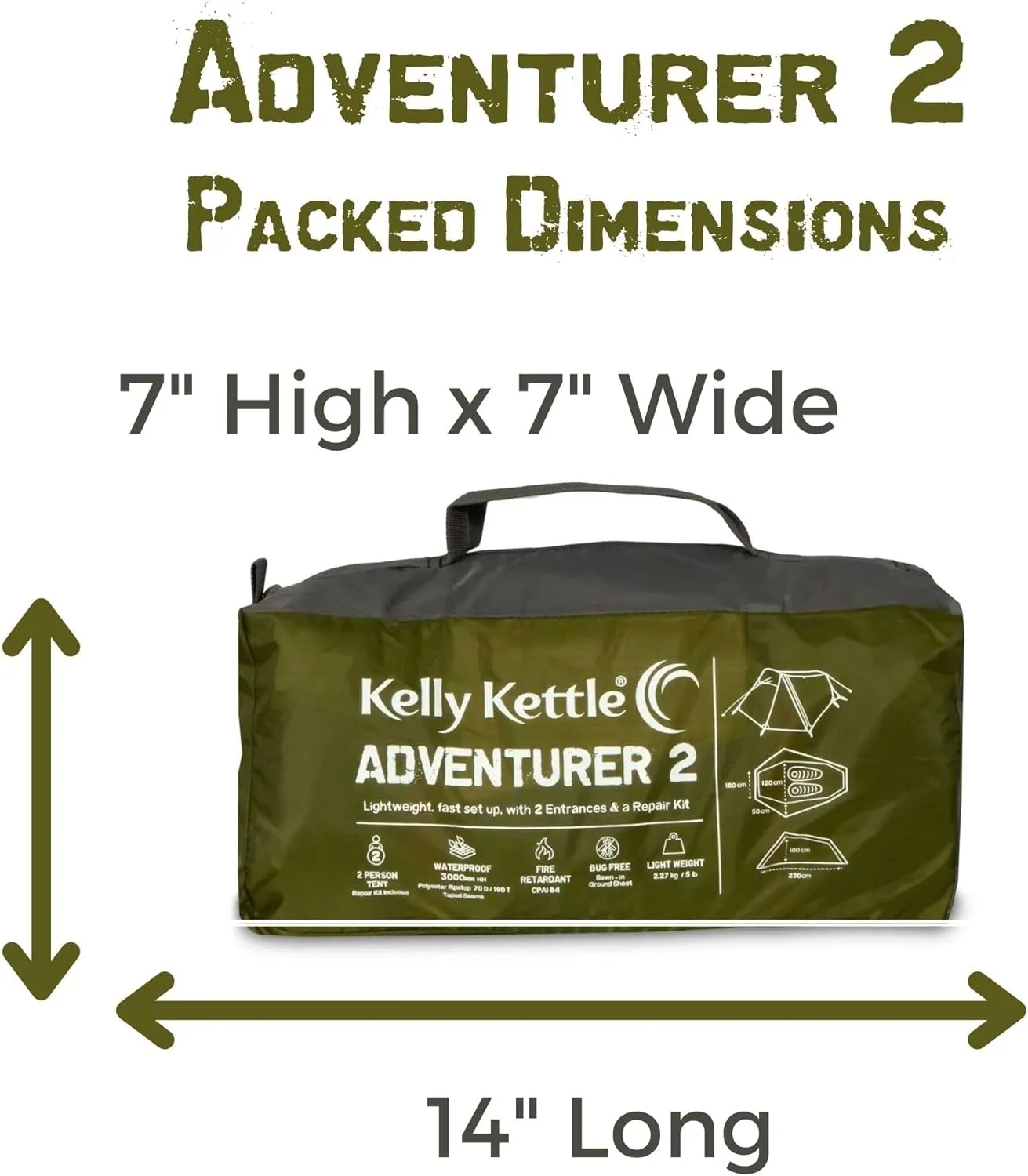 Waterproof Tents for Camping, Lightweight for Hiking, Backpacking, Trekking by Kelly Kettle