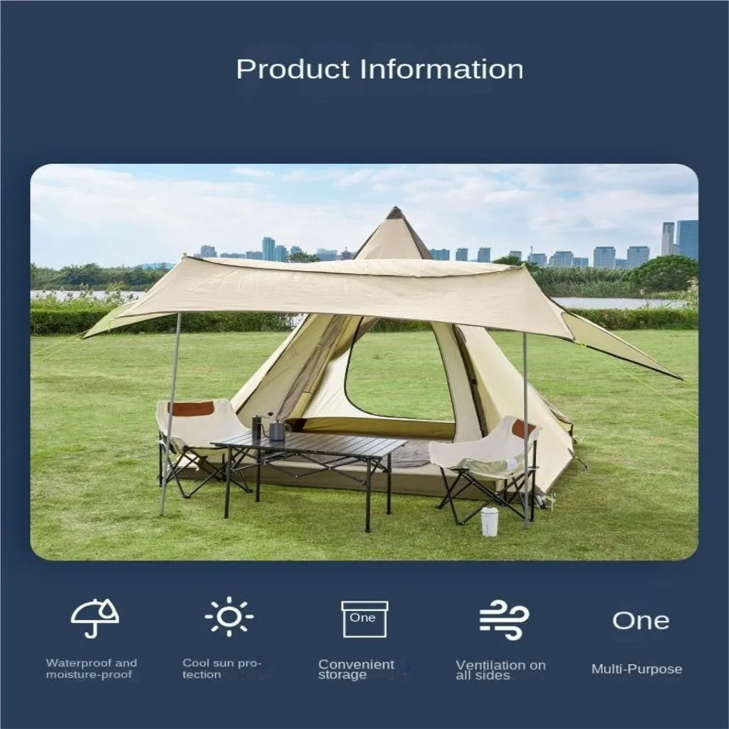 Weatherproof Tents Portable Outdoor Tent Double-Layer Tent Camping Fishing Outdoor Leisure Travel Free Quick-Open Tent Camping and Hiking Tents