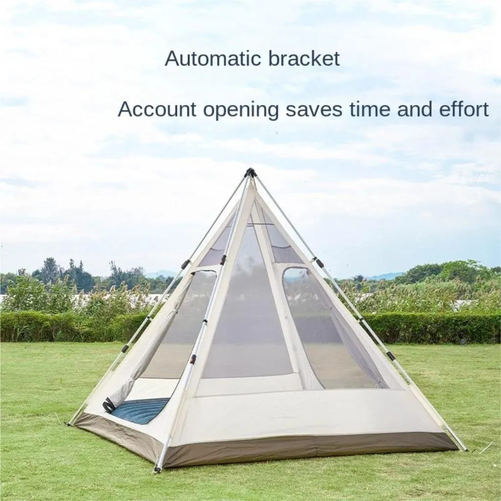 Weatherproof Tents Portable Outdoor Tent Double-Layer Tent Camping Fishing Outdoor Leisure Travel Free Quick-Open Tent Camping and Hiking Tents