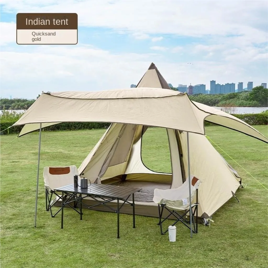 Weatherproof Tents Portable Outdoor Tent Double-Layer Tent Camping Fishing Outdoor Leisure Travel Free Quick-Open Tent Camping and Hiking Tents