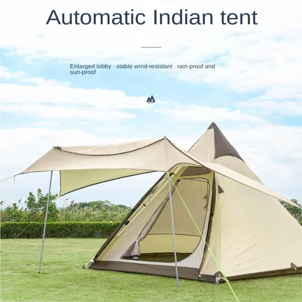 Weatherproof Tents Portable Outdoor Tent Double-Layer Tent Camping Fishing Outdoor Leisure Travel Free Quick-Open Tent Camping and Hiking Tents