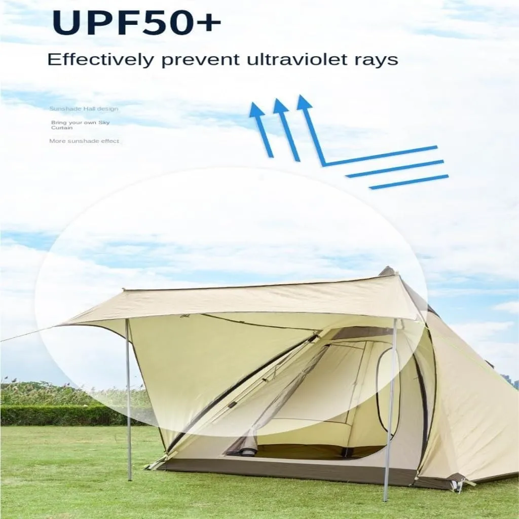 Weatherproof Tents Portable Outdoor Tent Double-Layer Tent Camping Fishing Outdoor Leisure Travel Free Quick-Open Tent Camping and Hiking Tents