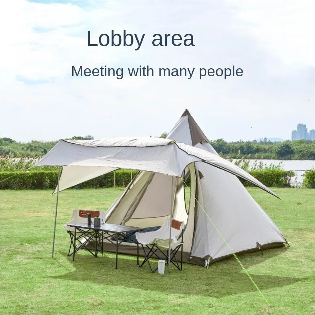 Weatherproof Tents Portable Outdoor Tent Double-Layer Tent Camping Fishing Outdoor Leisure Travel Free Quick-Open Tent Camping and Hiking Tents