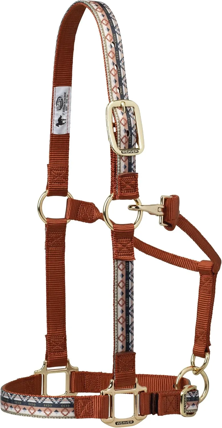 Weaver Leather Adjustable Patterned Nylon Horse Halter, Small, 35-6784-259, Trekking West