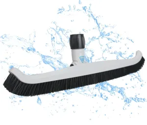 Wessel-Werk ClearWave Easy Clean Pool Brush Head, Adjustable Multi-Angle Algae Scrub Brush, 18" Wide Pool Sweeper Brush for Inground and Above Ground Pools (18in Pool Brush)