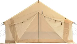WHITEDUCK Alpha Canvas Wall Tent – Waterproof 4 Season Outdoor Camping & Hunting Tent w/Heavy Duty Aluminum Frame & PVC Floor for Large Groups Families & Outfitters