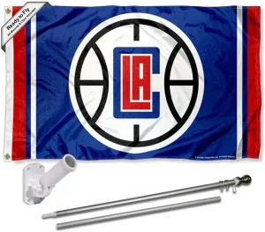 WinCraft Los Angeles Clippers Flag Pole and Mount Bracket Set