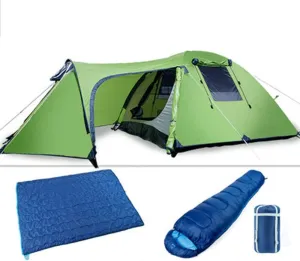 Winter Tent 4 Person Family Tent Waterproof Folding Tent Double Seasons Warm Shelter Camping Hiking Tour for Family Short Weekends
