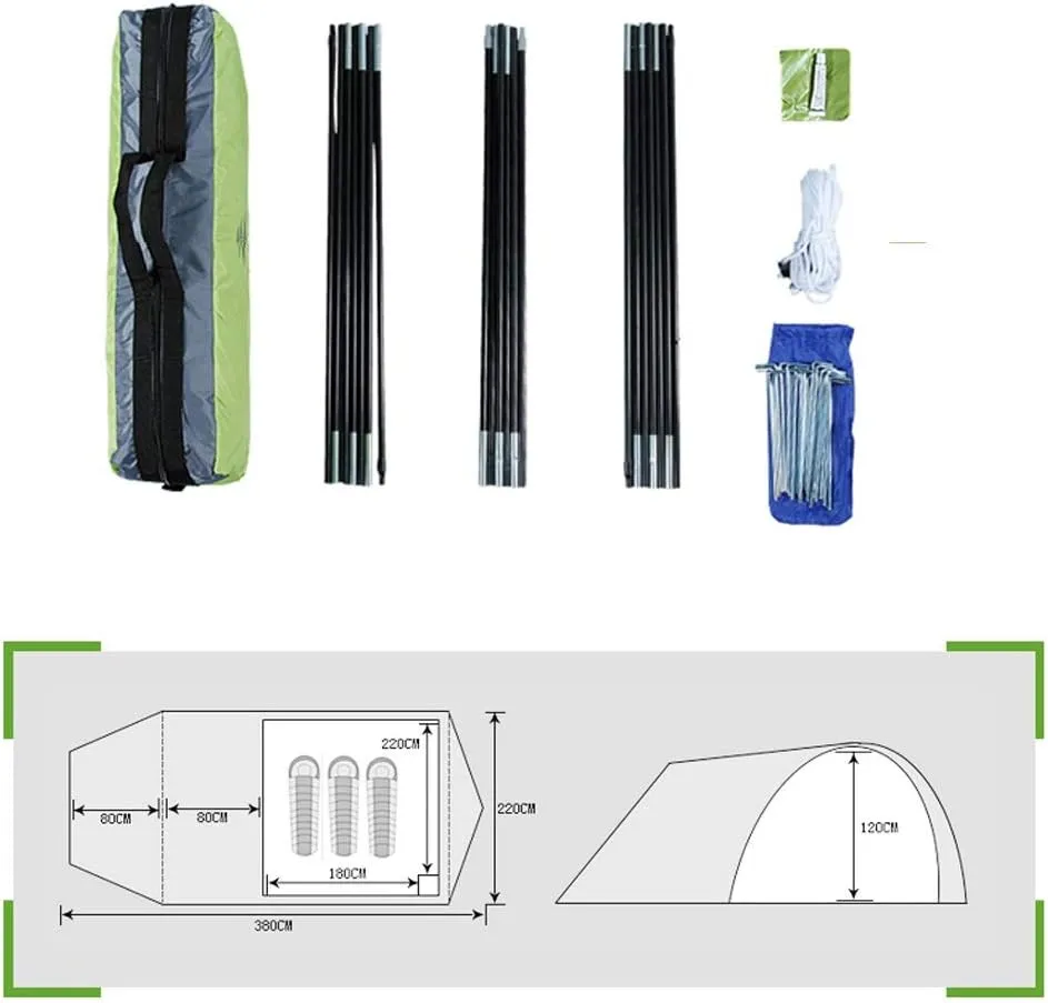 Winter Tent 4 Person Family Tent Waterproof Folding Tent Double Seasons Warm Shelter Camping Hiking Tour for Family Short Weekends
