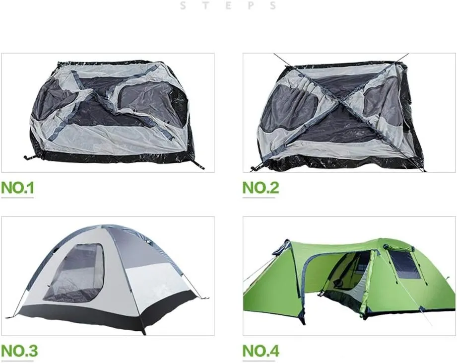 Winter Tent 4 Person Family Tent Waterproof Folding Tent Double Seasons Warm Shelter Camping Hiking Tour for Family Short Weekends