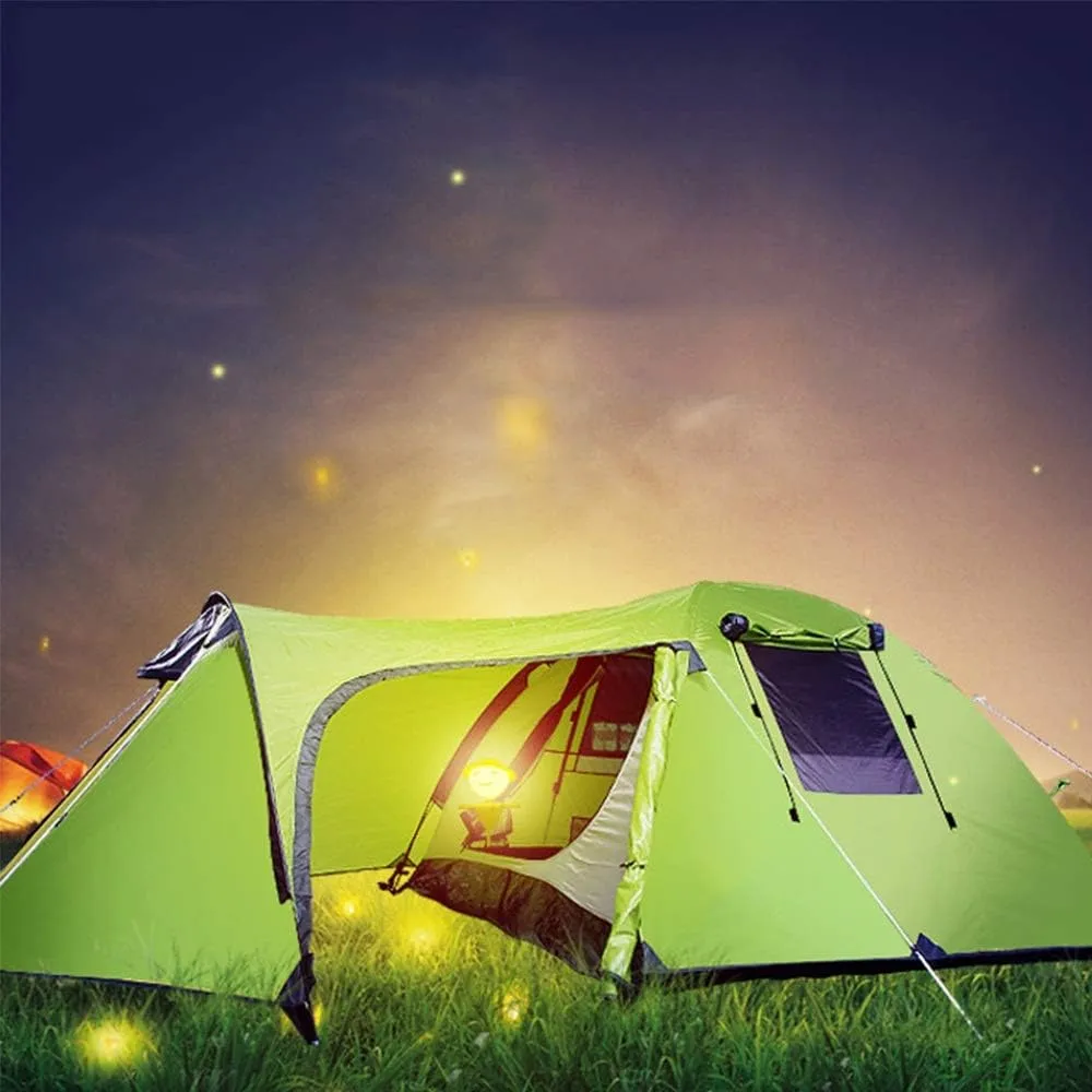 Winter Tent 4 Person Family Tent Waterproof Folding Tent Double Seasons Warm Shelter Camping Hiking Tour for Family Short Weekends