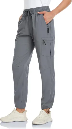 Women's Cargo Hiking Pants Camping Fishing Drift Quick Dry Water Resistant UPF50  Workout Travel Pants 5 Zip Pockets